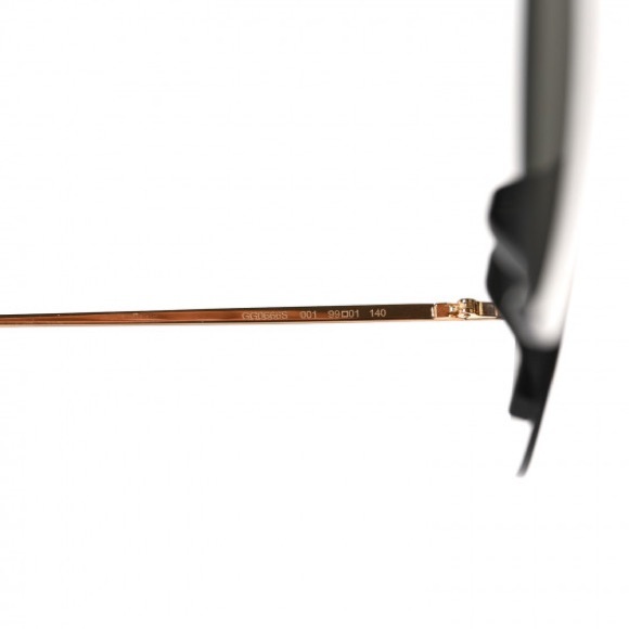 GUCCI  Metal Rimless Star Studded 90mm Cat Eye GG0666S Sunglasses Black Gold - Picture 10 of 13